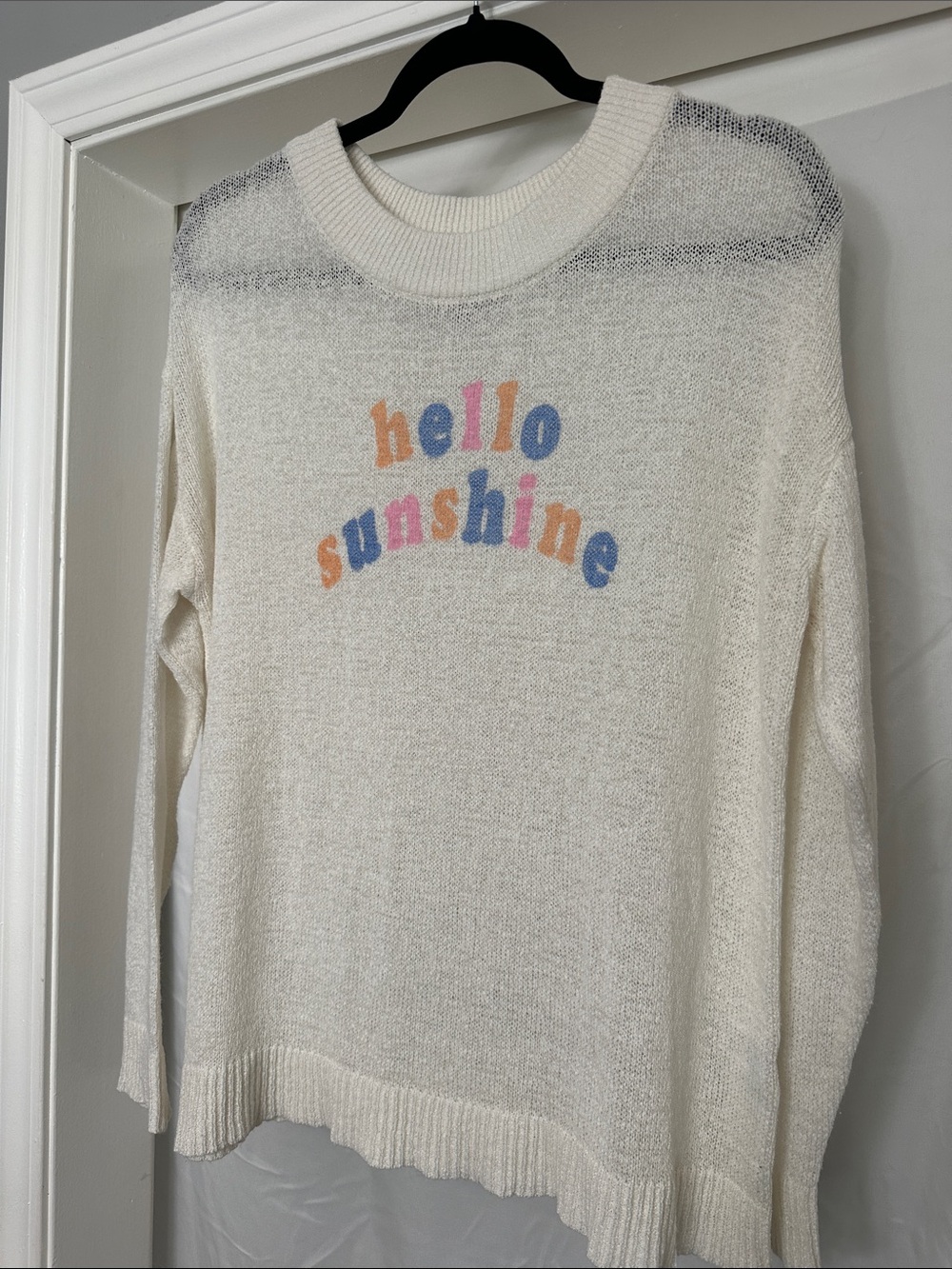 Mudpie Hello Sunshine Cream Knit Sweater